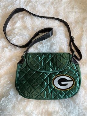Green Bay Packers Quilted Crossbody Bag with Team G Patch